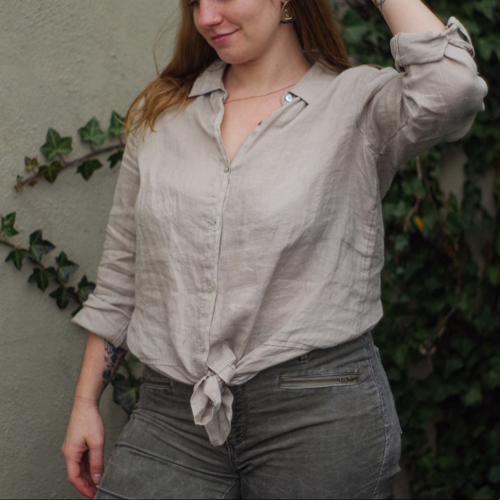Tahari Linen Tunic